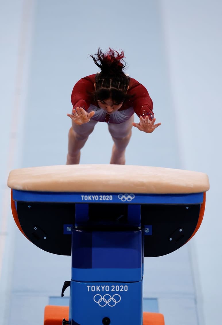 La gimnasta Alexa Moreno, que se ha convertido en sensación por su desempeño en los Juegos Olímpicos Tokio 2020, buscará hacer historia la madrugada del domingo (ESPECIAL)