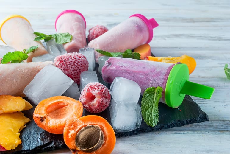 Paletas de hielo saludables