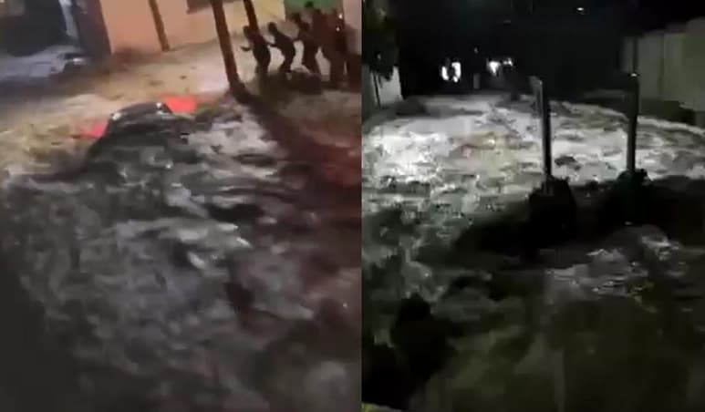 Por medio de redes sociales, internautas difundieron videos y fotografías de la lluvia que azotó a la ciudad de Torreón el miércoles por la tarde-noche (CAPTURA)