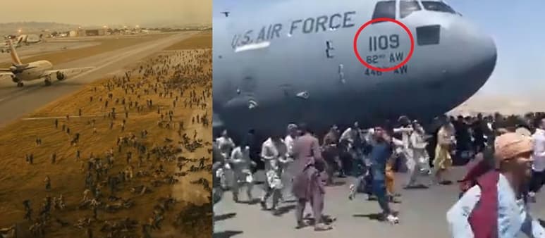 El caos que se vivió en el aeropuerto de Kabul, Afganistán, recordó a una escena de la película Guerra Mundial Z (CAPTURA)