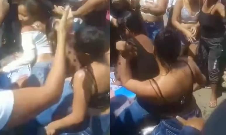 Las mujeres bailaron sobre el ataúd al ritmo de J Balvin y Nicky Jam, para despedir a su amigo que habría fallecido en un accidente automovilístico (CAPTURA)