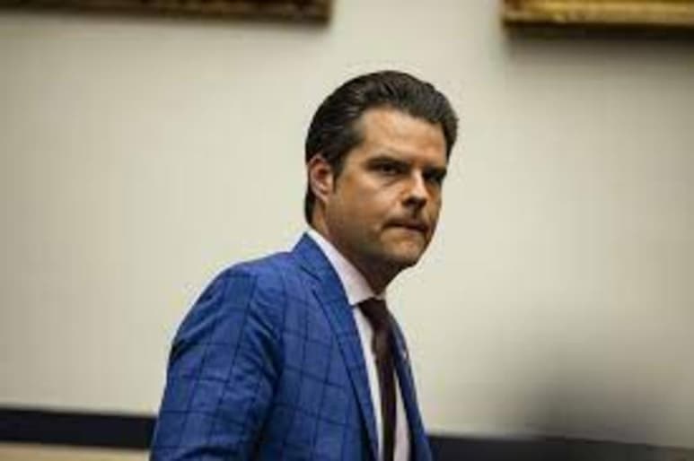El congresista estadounidense Matt Gaetz se escapó al sur de California para casarse con su novia Ginger Luckey el sábado en una pequeña ceremonia en la Isla Catalina. (ARCHIVO)