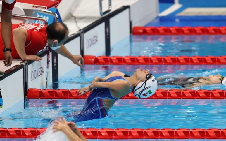 Fabiola Ramírez terminó los 100 metros dorso S2 en 2:36.54 para llevarse la medalla de bronce.
