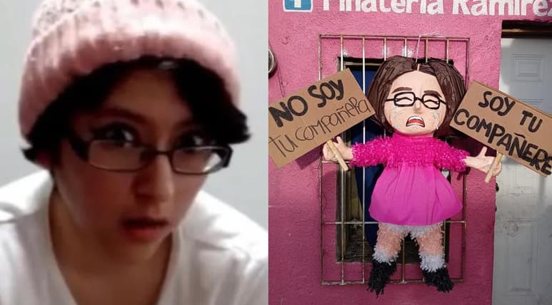 Andra Escamilla ahora tiene su propia piñata a raíz del video viral en el que pide que la llamen 'compañere' (CAPTURA)