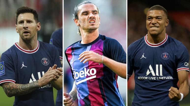 El fútbol español dijo adiós al argentino Lionel Messi, fichado por el París Saint-Germain, sufrió la frustración del Real Madrid que no pudo traer al francés Kylian Mbappé (PSG) y vivió a última hora la bomba del retorno del galo Antoine Griezmann (Barcelona) al Atlético de Madrid, cuya cesión se confirmó tras la salida a préstamo de Saúl Ñíguez al Chelsea inglés. (ARCHIVO)