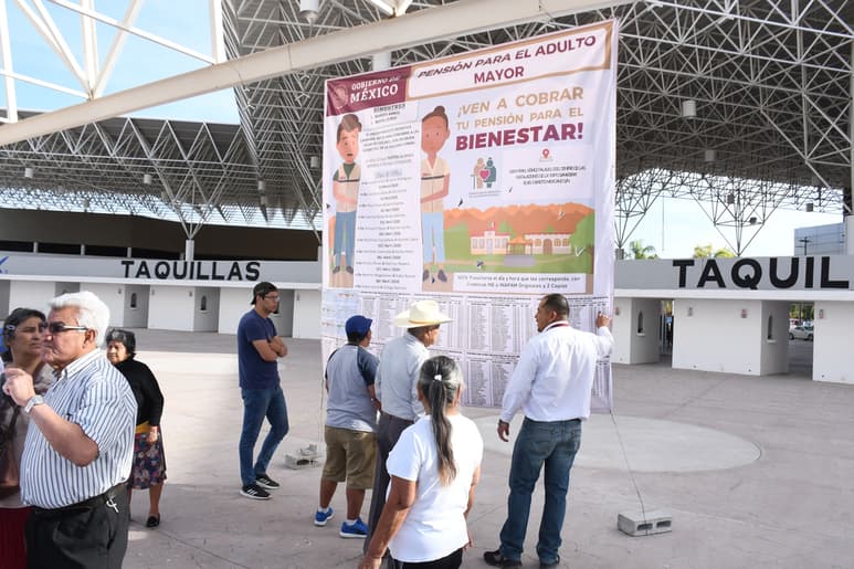 A partir del 8 de septiembre iniciará el pago de Pensiones para Adultos Mayores y personas con Discapacidad en la ExpoFeria. (ARCHIVO)