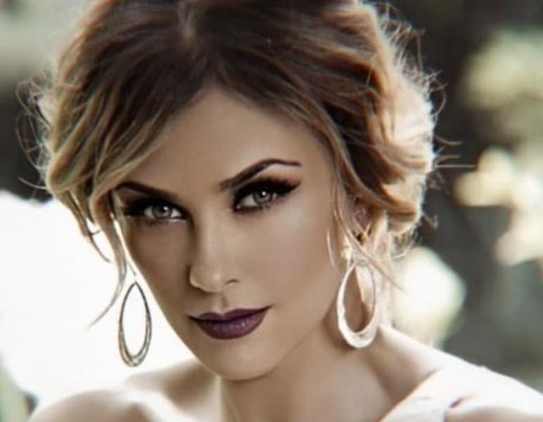 La cantante de 46 años se dejó ver con un vestido entallado y transparencias a través de un video que compartió en Instagram (@ARACELYARAMBULA)