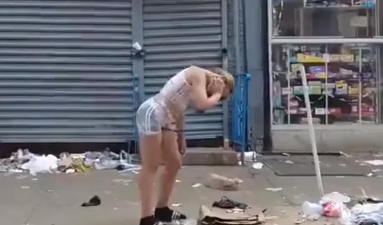 El video que muestra los supuestos efectos de las drogas en personas de Estados Unidos, se ha viralizado con más de dos millones de reproducciones en redes sociales (CAPTURA)