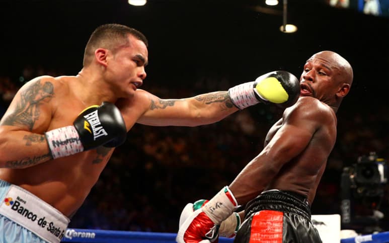El 13 de septiembre del 2014, el boxeador norteamericano Floyd Mayweather, derrotó al argentino Marcos “Chino” Maidana por Decisión Unánime en 12 asaltos, por segunda vez en el mismo año. (ESPECIAL)