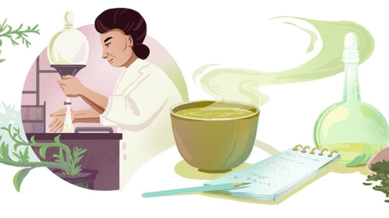 El Google Doodle más reciente le hace homenaje a Michiyo Tsujimura, una química japonesa, quien es conocida por su investigación y profundidad sobre el té verde. (CORTESÍA/ GOOGLE)