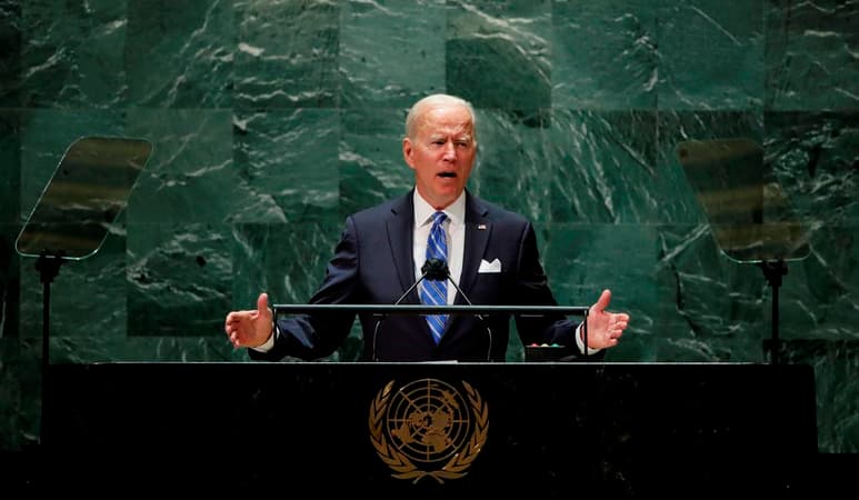 El presidente de Estados Unidos, Joe Biden, se comprometió este martes ante la Asamblea de la ONU a que su país doblará la ayuda financiera internacional en la lucha contra el cambio climático. (ARCHIVO)
