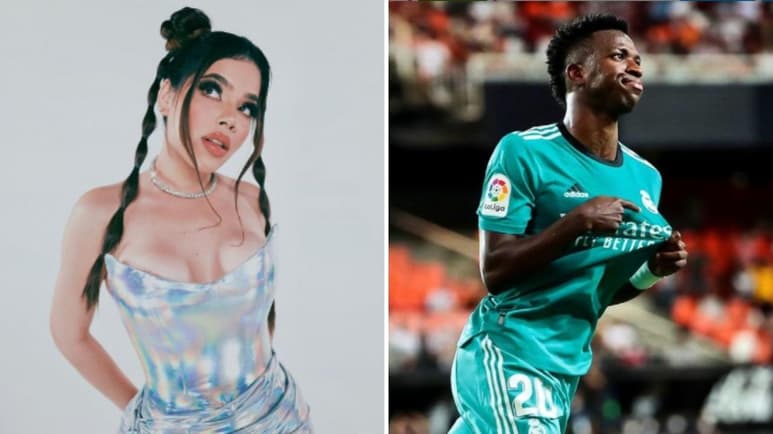 El futbolista del Real Madrid Vinicius Jr y la cantante e influencer Kenia Os podrían estar estrenando romance. (CORTESÍA)
