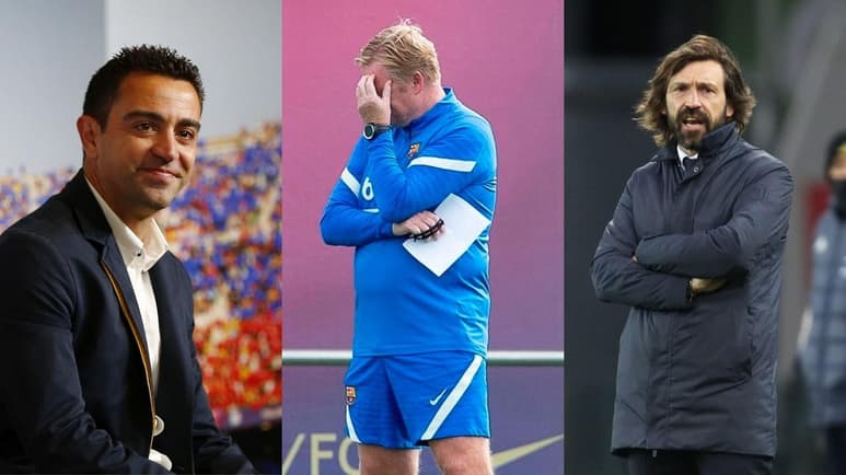 El presidente del Barcelona, Joan Laporta, sigue sin decidirse a destituir al entrenador, Ronald Koeman, a pesar de acumular una nueva derrota bochornosa con el 3-0 ante el Benfica a la espera de su Godot, llámase Xavi Hernández, Robert Martínez o Andrea Pirlo, como si fuese Estragon, uno de los personajes que espera eternamente en la célebre obra de Samuel Beckett. (ARCHIVO)