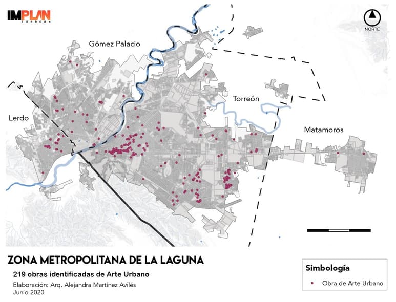 De abril 2020 a junio del 2021, la ciudadanía lagunera ha identificado 219 obras de arte urbano en la ZML. (CORTESÍA)