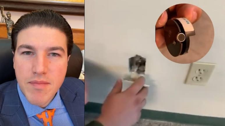 Acusó mediante sus historias de Instagram que encontró micrófonos en el piso 26 del Pabellón Ciudadano. (ESPECIAL)