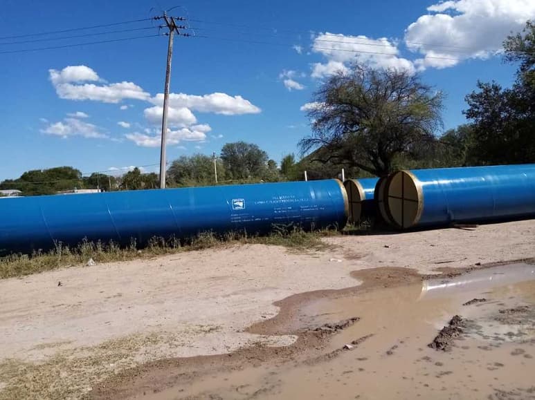 La Comisión Nacional del Agua proyecta iniciar la próxima semana, luego de los retrasos, con las obras correspondientes a la instalación de dos líneas de presión (11 km) para la potabilizadora.