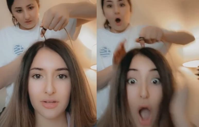 El reto consiste en jalar un mechón de cabello hasta conseguir un chasquido en la cabeza (CAPTURA)