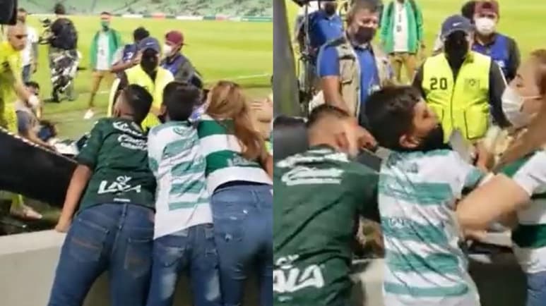 Mujer se vuelve viral tras arrebatar guantes de Gibran Lajud a niño. (ESPECIAL)