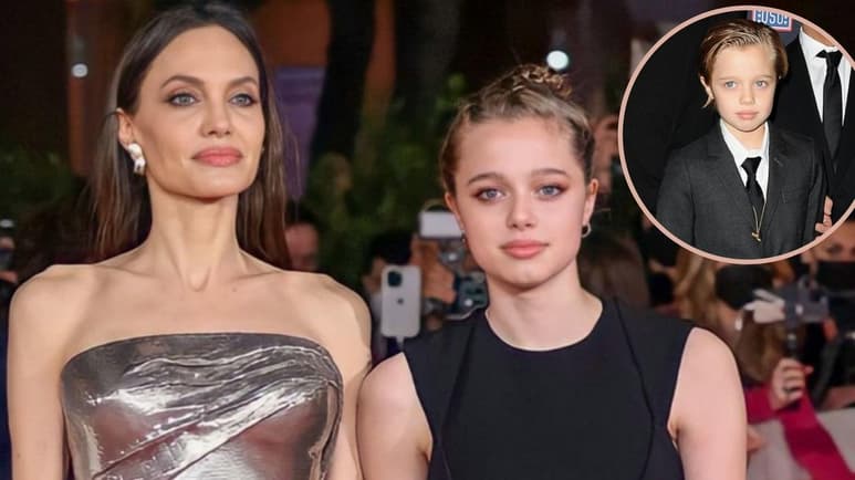 La hija de Angelina Jolie y Brad Pitt, Shiloh, parece haber dejado atrás las prendas masculinas que la caracterizaron a lo largo de su infancia, pues la joven de 15 años decidió lucir más femenina que nunca en un mini vestido. (ESPECIAL)