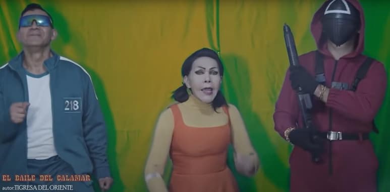 La cantante peruana vuelve a llamar la atención de internautas con su nuevo tema musical inspirado en la serie El Juego del Calamar (CAPTURA)