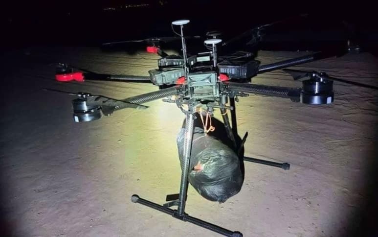 La aeronave no tripulada tenía un rastreador GPS dentro de ella. (EL UNIVERSAL)