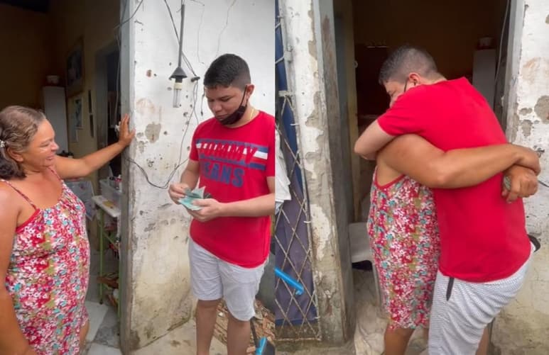 El 'tiktoker' decidió regalarle a su mamá el dinero que recibió como primer pago por dedicarse a las redes sociales (CAPTURA) 