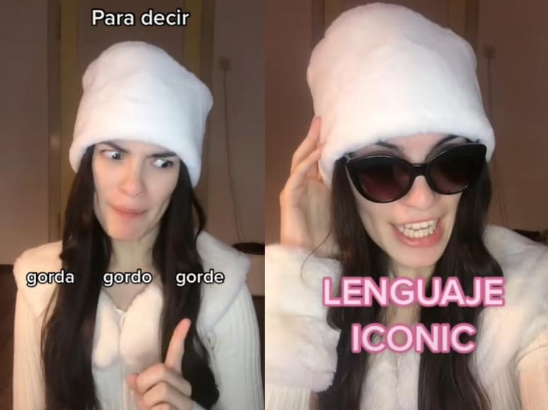 En su video la 'tiktoker' señala que el lenguaje 'inclusivo' no suena 'lindo, por lo que propone cambiarlo por el 'iconic' (CAPTURA)