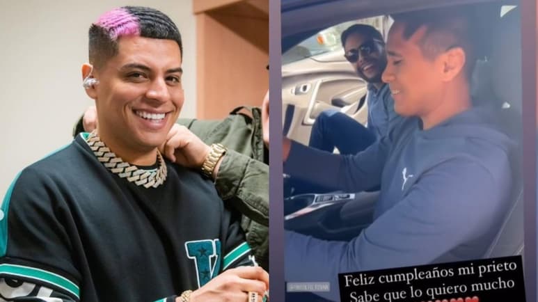 Eduin Caz compartió en sus redes sociales el regalo con el que sorprendió a su mejor amigo con motivo de su cumpleaños. (ESPECIAL)