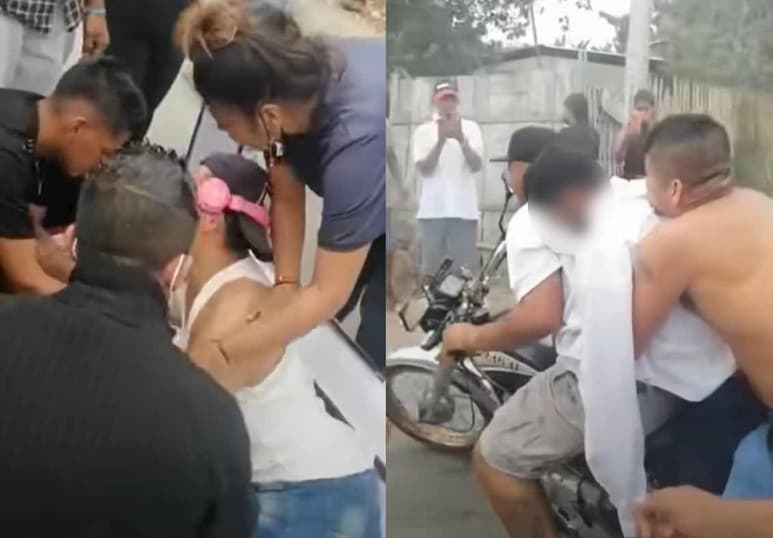 Los hombres sacaron el cadáver de su amigo del ataúd para llevarlo de paseo en moto por última vez, antes de ser enterrado (CAPTURA) 