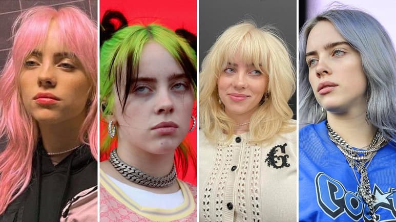 La cantante estadounidense Billie Eilish sorprendió cuando este año regresó a la música con un 'look' más natural, con cabello rubio, dejando de lado los colores de fantasía que la caracterizan. Hay que resaltar que la estrella ha pasado por el azul, rosa y el más icónico, verde con negro, hoy sorprendió a todos en redes sociales haciéndose un cambio de look por completo. (CORTESÍA)