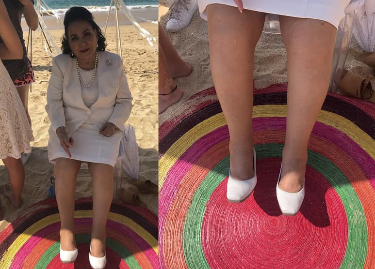En redes usuarios recordaron la vez que Carmelita Salinas pidió ayuda para conseguir el par derecho que le faltaba de unos zapatos, pues al comprarlos le entregaron dos izquierdos (TWITTER)
