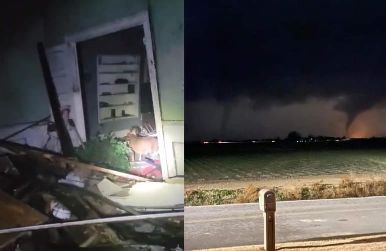 A través de redes sociales, usuarios han difundido videos y fotografías de los tornados y desastres que dejaron a su paso (CAPTURA)