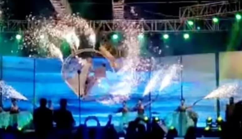 Los novios no resultaron heridos y continuaron con la ceremonia (CAPTURA)