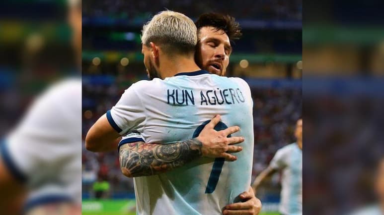 Leo Messi se despidió de su compañero en la selección argentina Sergio 'Kun' Agüero, que este miércoles anunció que deja el fútbol a los 33 años debido a una arritmia cardíaca.