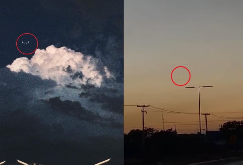 Usuarios en redes sociales especularon que las luces vistas en el cielo de Torreón, se trataba del 'fenómeno ovni' (FOTOGRAFÍAS DE GUSTAVO PIMENTEL Y DANIEL RMZ)