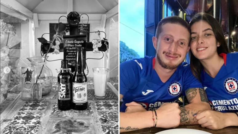'Cheleando' y con una playera del Cruz Azul, así es como Nerea Godínez pasó la víspera de Navidad sin Octavio Ocaña. (CORTESÍA)