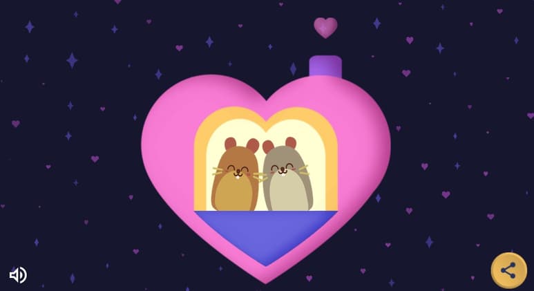 Google se suma a la festividad por San Valentín con su 'doodle'