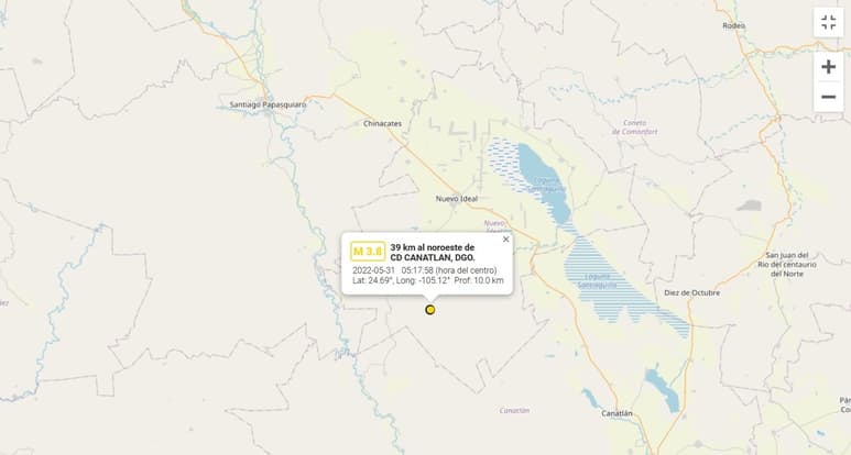 Los sismos se registraron en enero, abril y tres en mayo, sobre todo en zonas en despoblado. (EL SIGLO DE TORREÓN)