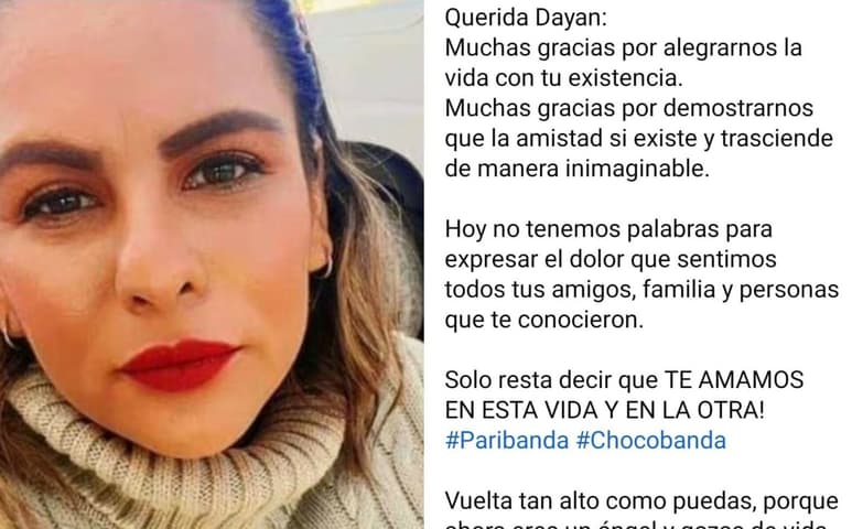 Ayer lunes, familiares y amigos publicaron en redes sobre el deceso de Dayan.