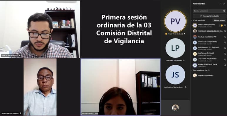 Esta fue la primera sesión ordinaria realizada por la 03 Comisión Distrital de Vigilancia para la contienda electoral.