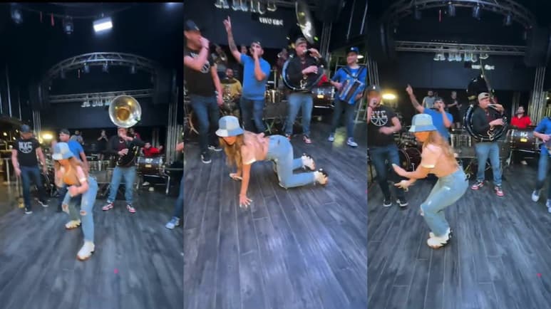 Chiquis baila Gatita de Bellakath en versión banda