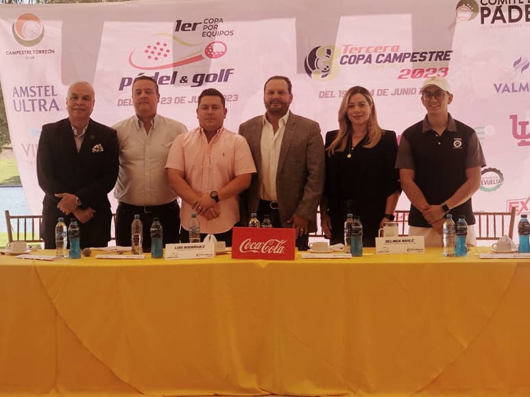 Ayer se presentó la primera Copa por equipos de pádel y golf, que se llevará a cabo en el Campestre de Torreón. (Javier Chavero)