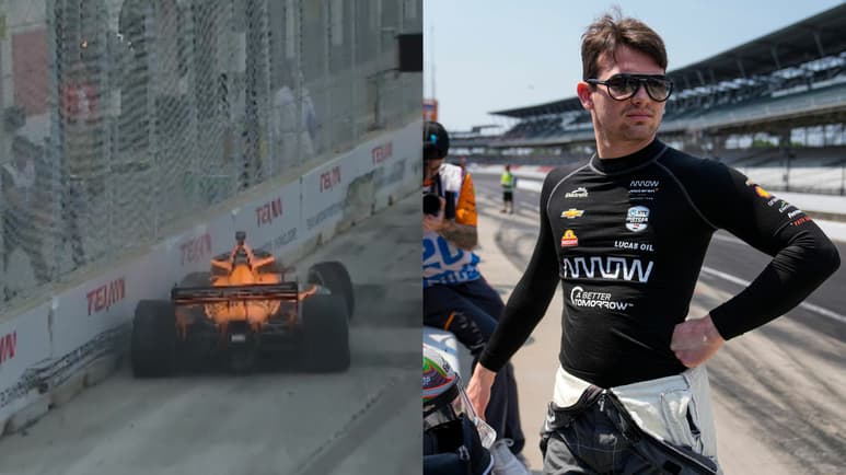 Piloto mexicano Pato O'Ward pierde el control y queda fuera del Grand Prix de Detroit