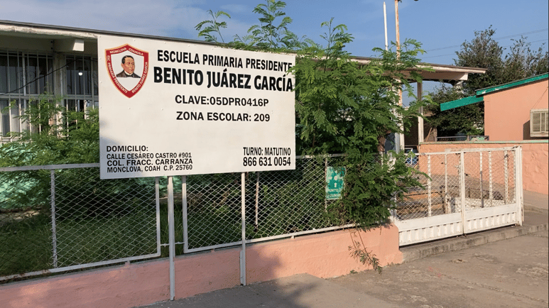 Se trata de la primaria Benito Juárez, ubicada en el fraccionamiento Carranza en Monclova. (Foto: SERGIO A. RODRÍGUEZ / EL SIGLO COAHUILA)