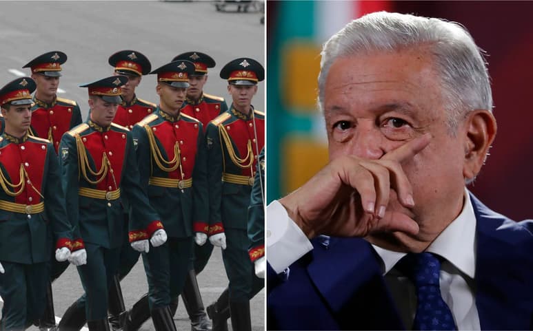 El gobierno invitó a soldados del regimiento ruso como parte de las naciones amigas que acompañaron en el desfile del 16 de septiembre.