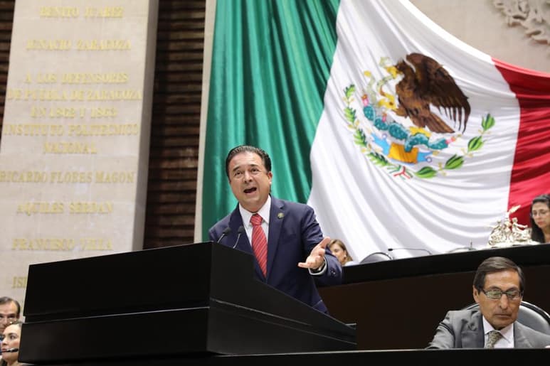 Jaime Bueno Zertuche durante su comparecencia este miércoles ante el Pleno de la Cámara de Diputados.