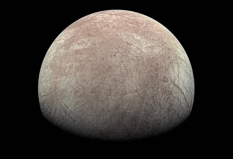 Estudios anteriores habían advertido la presencia de CO2 en la capa de hielo existente en la superficie de 'Europa'. (NASA)