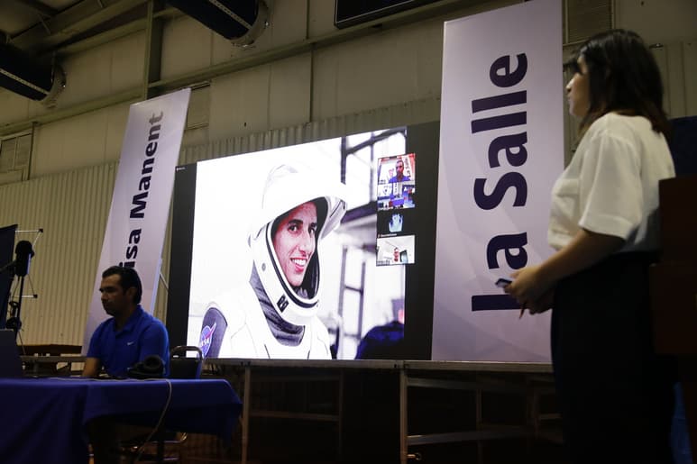 Fue en el auditorio de la ULSA Laguna en donde tuvo lugar el encuentro virtual. (LUIS ENRIQUE MORENO / EL SIGLO DE TORREÓN)