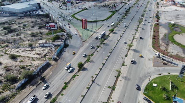 Se emitió el fallo para las obras complementarias al Giro Independencia, en los cuerpos laterales del periférico López Sánchez. (VERÓNICA RIVERA)