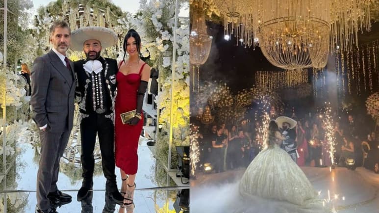 El gran día llegó para Vicente Fernández Jr. y Mariana González, luego de que celebraran su boda, en una ceremonia religiosa que fue sucedida por un espectacular festejo donde convocaron a 400 invitados en los que no podía faltar doña Cuquita, Alejandro Fernández y demás integrantes de la familia. ESPECIAL: INSTAGRAM
